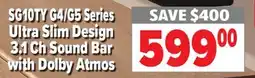 2001 Audio Video SG10TY G4/G5 Series Ultra Slim Design 3.1 Ch Sound Bar with Dolby Atmos offer