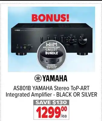 2001 Audio Video AS801B YAMAHA Stereo ToP-ART Integrated Amplifier - BLACK OR SILVER offer