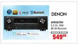 2001 Audio Video AVRS670H 5.2 Ch. 75W 8K AV Receiver offer