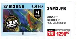2001 Audio Video SAMSUNG 75 QLED Q HDR 1500 Quantum Dot offer