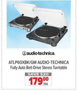 2001 Audio Video ATLP60XBK/GM AUDIO-TECHNICA Fully Auto Belt-Drive Stereo Turntable offer