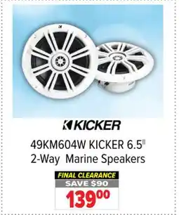 2001 Audio Video 49KM604W KICKER 6.5 2-Way Marine Speakers offer