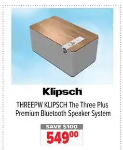 2001 Audio Video KLIPSCH The Three Plus Premium Bluetooth Speaker System offer