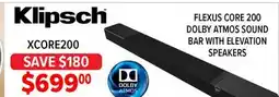 2001 Audio Video XCORE200 Klipsch FLEXUS CORE 200 DOLBY ATMOS SOUND BAR WITH ELEVATION SPEAKERS offer