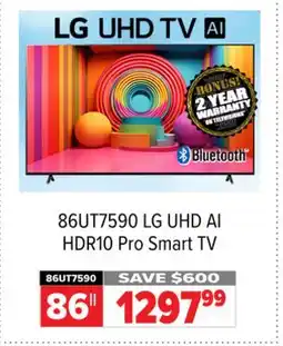 2001 Audio Video 86UT7590 LG UHD AI HDR10 Pro Smart TV offer