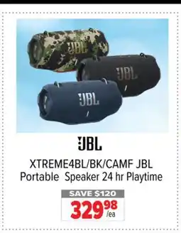 2001 Audio Video XTREME4BL/BK/CAMF JBL Portable Speaker 24 hr Playtime offer