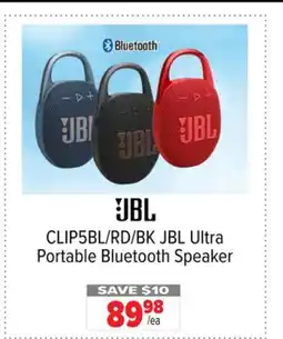 2001 Audio Video CLIP5BL JBL Ultra Portable Bluetooth Speaker offer