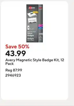 Staples Avery Magnetic Style Badge Kit, 12 Pack offer