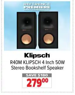 2001 Audio Video R40M KLIPSCH 4 Inch 50W Stereo Bookshelf Speaker offer