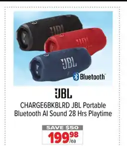 2001 Audio Video CHARGE6BKBLRD JBL Portable Bluetooth AI Sound 28 Hrs Playtime offer