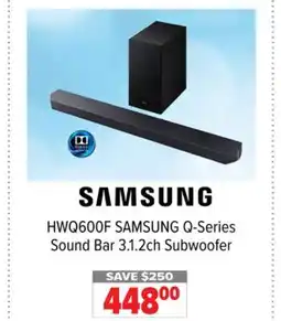 2001 Audio Video HWQ600F SAMSUNG Q-Series Sound Bar 3.1. 2ch Subwoofer offer