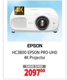 2001 Audio Video EPSON PRO-UHD 4K Projector offer