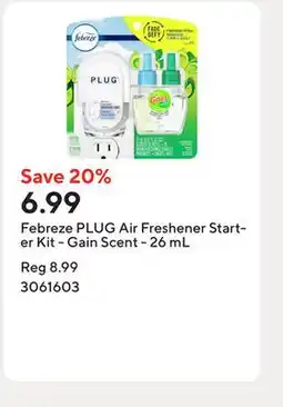Staples Febreze PLUG Air Freshener Starter Kit - Gain Scent - 26 mL offer