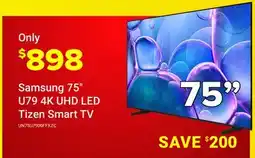 Visions Electronics Samsung 75 U79 4K UHD LED Tizen Smart TV offer