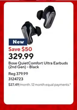 Staples Bose QuietComfort Ultra Earbuds (2nd Gen) - Black offer