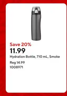 Staples Hydration Bottle, 710 mL, Smoke offer