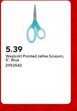 Staples Westcott Pointed Jellies Scissors, 5, Blue offer