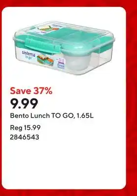 Staples Bento Lunch TO GO, 1.65L offer