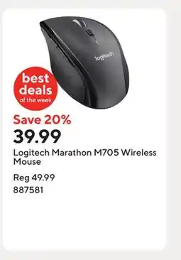 Staples Logitech Marathon M705 Wireless Mouse offer