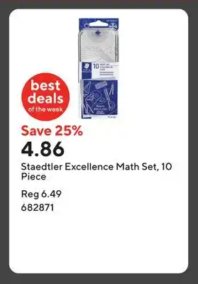 Staples Staedtler Excellence Math Set, 10 Piece offer