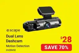 Visions Electronics Dual Lens Dashcam Motion Detection offer