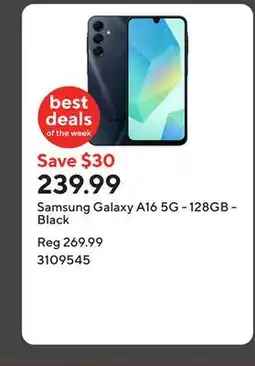 Staples Samsung Galaxy A16 5G - 128GB - Black offer