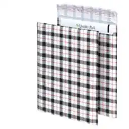 Staples Quality Park Poly Bubble Mailers With Redi-Strip Peel Off Closure - 11 L x 8.25 W - Plaid - 8 Pack offer