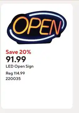 Staples LED Open Sign offer