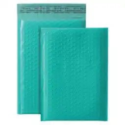 Staples Quality Park Poly Bubble Mailers With Redi-Strip Peel Off Closure - 9 L x 6 W - Teal - 8 Pack offer