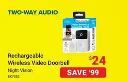 Visions Electronics Rechargeable Wireless Video Doorbell offer