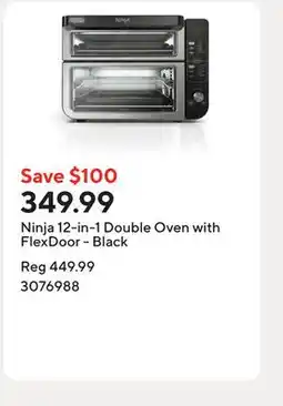 Staples Ninja 12-in-1 Double Oven with FlexDoor - Black offer