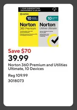Staples Norton 360 Premium and Utilities Ultimate, 10 Devices offer