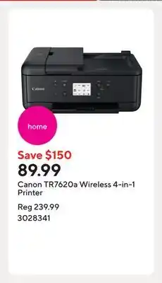 Staples Canon TR7620a Wireless 4-in-1 Printer offer