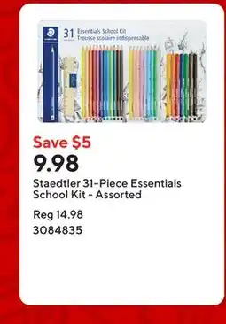Staples Staedtler 31-Piece Essentials School Kit - Assorted offer