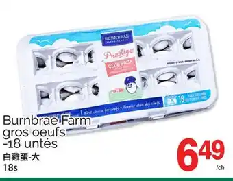 T&T Supermarket BURNBRAE FARM GROS OEUFS, 18S offer