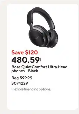 Staples Bose QuietComfort Ultra Headphones - Black offer