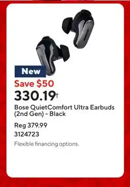 Staples Bose QuietComfort Ultra Earbuds (2nd Gen) - Black offer