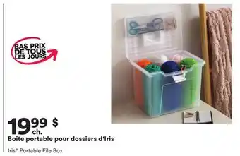 Michaels Boîte portable pour dossiers d'Iris offer