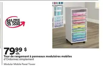Michaels Tour de rangement à panneaux modulaires mobiles d'Ordonnez simplement offer
