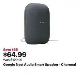 Best Buy Google Nest Audio Smart Speaker - Charcoal offer