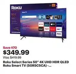 Best Buy Roku Select Series 50 4K UHD HDR QLED Roku Smart TV (50R5C5CA) - 2025 - Only at Best Buy offer