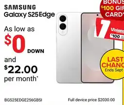 Visions Electronics Samsung Galaxy S25 Edge offer
