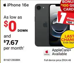 Visions Electronics iPhone 16e offer
