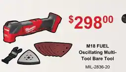 Atlas Tools & Machinery Milwaukee M18 FUEL Oscillating Multi-Tool Bare Tool offer
