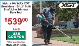 Atlas Tools & Machinery Makita 40V MAX XGT Brushless 16-1/2 Split Shaft Line Trimmer Bare Tool offer