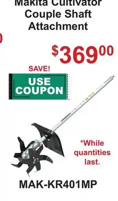 Atlas Tools & Machinery Makita Cultivator Couple Shaft Attachment offer