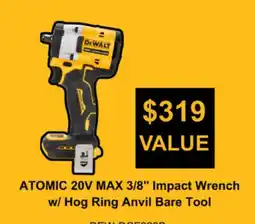 Atlas Tools & Machinery DEWALT ATOMIC 20V MAX 3/8 Impact Wrench w/ Hong Ring Anvil Bare Tool offer