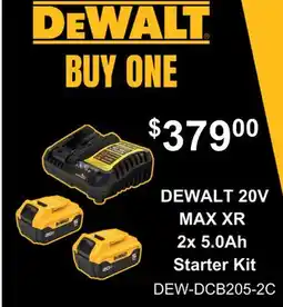 Atlas Tools & Machinery DEWALT 20V MAX XR 2x 5.0Ah Starter Kit offer