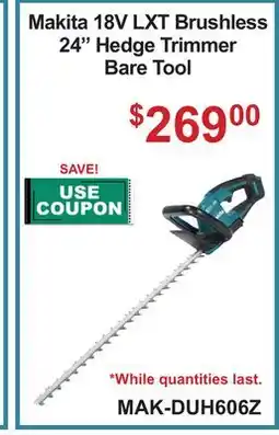 Atlas Tools & Machinery Makita 18V LXT Brushless 24 Hedge Trimmer Bare Tool offer