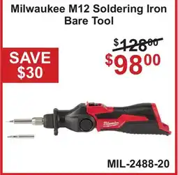 Atlas Tools & Machinery Milwaukee M12 Soldering Iron Bare Tool offer